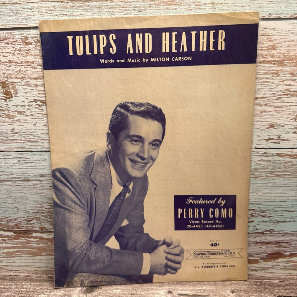 Vintage sheet music “Tulips and Heather” by Milton Carson